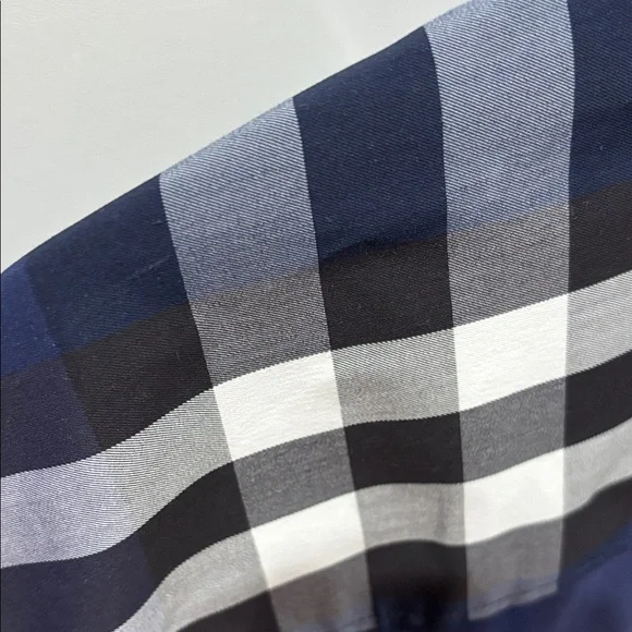 Burberry Navy and White Checkered Men's Shirt - Picture 5 of 5